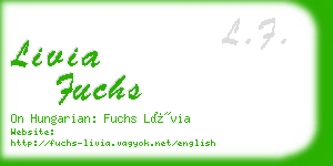 livia fuchs business card